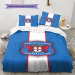 Carlisle United Muster Voodipesukomplekt Tekikate Padjap&uuml;&uuml;r Kodukaunistus Kingitus (1 * tekikott + 2 * padjap&uuml;&uuml;ri, ilma s&uuml;damikuta) 135x200cm blue