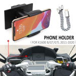 K 1600 B GT GTL Mootorratta GPS-telefoni navigeerimishoidik USB-laadija hoidik Kinnitusseisund BMW K1600GTL K1600GT K1600B 2011-2020 jaoks brown