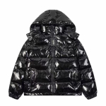 Trapstar Eemaldatava Kapuutsiga L&auml;ikiv PU Puhviparkka Talvine Paks Soe Streetwear Meestele XL must