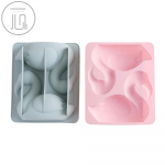 Silikoonist koogivorm Suur flamingo silikoonist koogivorm leegilind k&auml;sitsi valmistatud seebist &scaron;okolaadi k&uuml;psetusvorm sinine