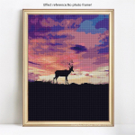 Teemantmaal T&auml;is&uuml;mmargune loomakarja ja pilve teemanttikandid mosaiikristpiste 20X30CM