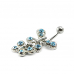Les Tr&eacute;sors De Lily [I1199] - Body Piercing 'Papillons' turquoise t&uuml;rkiissinine
