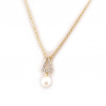 Altesse [L0685] - Collier plaqu&eacute; or 'Pearl Beauty' ivoire valge