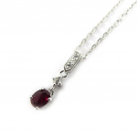 Altesse [L2941] - Collier Argent 'Scarlett' rubis punane