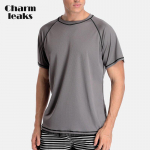 Charmleaks Men Rashguard Dry-Fit l&uuml;hikeste varrukatega s&auml;rgid lahtised jooksus&auml;rgid matkamiseks Rash Guard top UPF 50+ hingav rannariietus M must