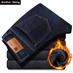 Talvised meeste fliisist soojad teksap&uuml;ksid K&otilde;rge kvaliteediga &Auml;ri vabaaja teksariidest Elastsed p&uuml;ksid Meeste br&auml;ndip&uuml;ksid Must Sinine 32 black
