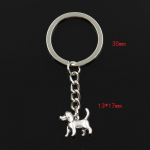 Moodne 30 mm v&otilde;tmehoidja metallist v&otilde;tmehoidja v&otilde;tmehoidja ehted antiikne h&otilde;bedase v&auml;rviga kaetud armas koer 13x17 mm ripats h&otilde;be