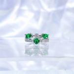 BELLA BOX klassikaline naiste s&otilde;rmus Luksuslik roheline tsirkoonist v&auml;&auml;riskivid Reguleeritava suurusega pulmapeo ehted kingitus Resizable roheline