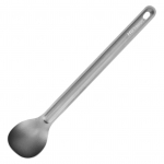 Titaanist pika varrega spork-s&ouml;&ouml;giriistad v&auml;ljas matkamiseks seljakotipiknikule Spoon - Matte finish
