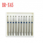 Eriti pikad hambaravi teemanthambad FG 1,6 mm vars kiirete k&auml;siinstrumentide hammustuste jaoks Hambaarsti t&ouml;&ouml;riistad 10 tk/pakk BR-X45