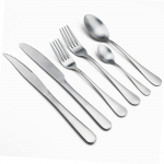 6 tk/komplekt L&auml;&auml;ne-s&ouml;&ouml;giriistade s&ouml;&ouml;giriistade komplekt H&otilde;bedane roostevabast terasest lauan&otilde;ud s&ouml;&ouml;giriistade komplekt noa kahvli k&uuml;hvel