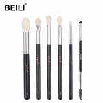 BEILI Professional 6tk Classic Natural Eye Meigi Pintslid Lauv&auml;rvide Kulmude Blending Smokey Black Beauty Meigipintslid