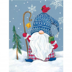 Teemantmaaling J&otilde;ulude j&otilde;ulukaunistused K&auml;&auml;bus 5D DIY Teemantkunst Full Round 20x30CM