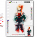 Teemantmaali anime My Hero Academia Tikand Ristpistes Rhinestone kodukaunistus Full Square 30X40CM