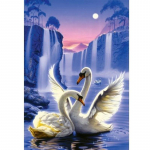 DIY Swan 5D Teemantmaal T&auml;isringi puur Loomade Teemanttikandid Mosaiik Ristpistes Kodukaunistuse Kingitused Dropshipping Full Round 20x30CM