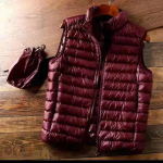 S&uuml;gistalvine meeste &uuml;likerge sulevest valge pardi sulemantel Parka varrukateta vest XXXXXL veinipunane v&auml;rv