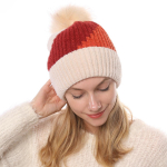 Naiste s&uuml;gis- ja talvine uus 3-v&auml;rviline &otilde;mmeldud pulloveriga m&uuml;ts Rolled Edge Plus fliisist soe kootud m&uuml;ts one size kollane