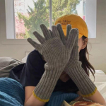 Talvised soojad silmkoelised kindad Talvised s&otilde;rmekindad Daami paksud villased puuteekraaniga suusakindad labakindad punane