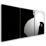 Kolmeosalise pildiga l&otilde;uendiprindiga Woman Parfume 60x40 must/valge