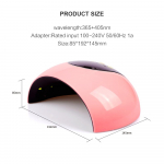 VANREESA 24W k&uuml;&uuml;nekuivatusmasin UV-LED-lamp kaasaskantav mikro-USB-kaabel koduseks kasutamiseks UV-geel-laki kuivati ​​LED-lamp k&uuml;&uuml;nekunsti t&ouml;&ouml;riistad None roosa