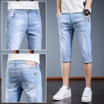 Elastsed perforeeritud caprid meeste suvistele &otilde;hukese n&ouml;&ouml;riga sirge s&auml;&auml;rega p&uuml;kste plaastrile tipptasemel pehmed ja hingavad meester&otilde;ivad 27