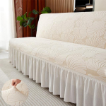 Lehed Jacquard diivani seeliku kate Stretch diivani kate elutuppa libisemiskindel tugitooli kate pestav m&ouml;&ouml;bli kaitse S 120-150cm 1 Piece white