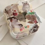 Retro Cat 3D Nice Love Imd Laineline armas multikas k&otilde;rvaklappide &uuml;mbris Apple Airpodidele 1 2 Pro 2nd 3 Wireless Bluetooth Charging Box Capa For Airpods 1 2