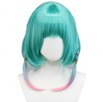 Anime Vtuber Kyo Kaneko Cosplay Parukas Sinine Roosa L&uuml;hikesed Mullet Juuksed NIJISANJI ET 6th ILUNA Virtual Idol Youtuber Peakatted 35cm One Size roheline