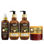 Wow Skin Science makadaamiap&auml;hkli&otilde;li juuksehooldus Ultimate 4 komplekt (&Scaron;ampoon + Palsam + Juukse&otilde;li + Juuksemask) - 950 ml