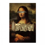 Kodukaunistus Naljakas Mona Lisa plakat Prints L&otilde;uend Seinakunst Raha Motiveeriv Kunstmaal elutuppa Kodukaunistus Cuadros 21x30 No Frame