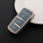 Kuldse servaga TPU autov&otilde;tme &uuml;mbris Volkswagen VW CC Passat B6 B7 Passat B6 B7 Passat 3C CC Maogotan R36 B5 B7L automaatse v&otilde;tmekaane auto kujundamise tarvikud