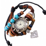 Ehtsast nahast k&auml;ev&otilde;ru kell + vintage veisenahast k&auml;ev&otilde;ru + helmestega k&auml;sitsi valmistatud k&auml;ev&otilde;ru + meeste ja naiste k&auml;ev&otilde;ru pruun