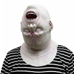 Kohutav Halloweeni tagurpidi kummitusmask jube grimassiga lateksmask Realistlik kogu peaga maskeraadi peomask Cosplay kost&uuml;&uuml;m