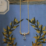 Star Blue Water Drop Clavicle kett kaelakee naistele Retro eksootiline ripats kaelakee uusaasta kingitus kuld