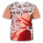 2023. aasta uus vabaaja 3D-printimisega meeste T-s&auml;rk Luffy printing O kaelusega l&uuml;hikeste varrukatega s&auml;rk suvine XS beež