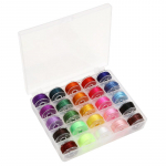 V&auml;rviline 25 v&otilde;rega elastne niidikomplekt ehete valmistamiseks DIY kaelakee k&auml;ev&otilde;ru telefonikett 12*10*3cm