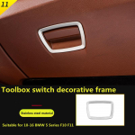 Suitable for BMW 10-16 5 Series F10 F11 interior modification toolbox switch handle decorative frame bright strip 1pcs
