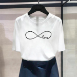 (Aasia suurus) Fashion Print Love Heart Style Trend 90s Cute Graphic Tee Female Casual T Clothing Casual Women's Top Short Sleeve T-shirt S