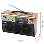 HiFi Stereo Kaasaskantav Puidust Vintage Juhtmeta Bluetooth K&otilde;lar Kodu V&auml;liraadio FM Subwoofer TF Card USB Muusikapleier