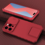 KEYSION p&otilde;rutuskindel &uuml;mbris iPhone 15 Pro Max 15 Plus liugkaamera kaitse Live Stand telefoni kate iPhone 14 13 12 11 Pro jaoks for iPhone 15 punane
