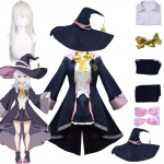 Anime Majo No Tabitabi Elaina Cosplay mantel seelik s&auml;rk vibu m&uuml;ts parukas Halloweeni karnevalipeo t&auml;iskomplektsed kost&uuml;&uuml;mid L-(Costume+Wig)