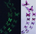 3D kolmem&otilde;&otilde;tmeline kleebis Butterfly helendav kahepoolne teip