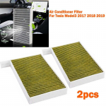 Kliimaseadme filter Tesla mudelile 3 2017 2018 2019 auto salongi 2x &otilde;hufiltri vahetus koos aktiivs&ouml;ega 1107681-00-A