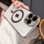 Luksuslik plaaditud magnetiline juhtmevaba laadimistelefoni &uuml;mbris iPhone'i 15 14 Pro Max 13 12 11 Pro Max XS Mini X XR 8 Plus jaoks l&auml;bipaistev pehme silikoonist p&otilde;rutuskindel kate iPhone 15 Pro h&otilde;be