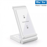 Kolm-&uuml;hes juhtmevaba laadimisjaam Apple Iphone 14 13 12 11 Xs Xr X 8 Kokkupandav 20 W kiirlaadija dokk Airpods Pro Iwatch 8 jaoks 2 In 1