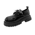 Punk Wind Fashion &Uuml;ksikud kingad S&uuml;gis Uus Devil Bat Wings Gooti naiste kingad Paksu p&otilde;hjaga veekindel platvorm metallkett 40 black