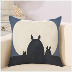Armas multikas Totoro armas padjap&uuml;&uuml;ri kate ruudukujuline t&scaron;int&scaron;iljade padjakate diivanile kodu Capa De Almofadas 45x45