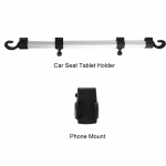 Liigutatav tahvelarvuti autoaluse klamber, 13-tolline auto tagapadja telefonihoidik iPad Pro 12,9 istme tagumise peatoe kinnitusega B