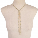 Uued aksessuaarid isikup&auml;rastatud pikkade narmastega kaelakee Euroopa ja Ameerika seksikas ebaregulaarne t&auml;isteemantkaelakee naiste kaelakee kuld