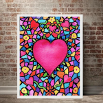 5D DIY Teemantmaali Armastuse ristpiste komplekt Mosaiik Teemanttikandid T&auml;is&uuml;mmargune/ruudukujuline puur Kodukaunistus Round 30x40cm